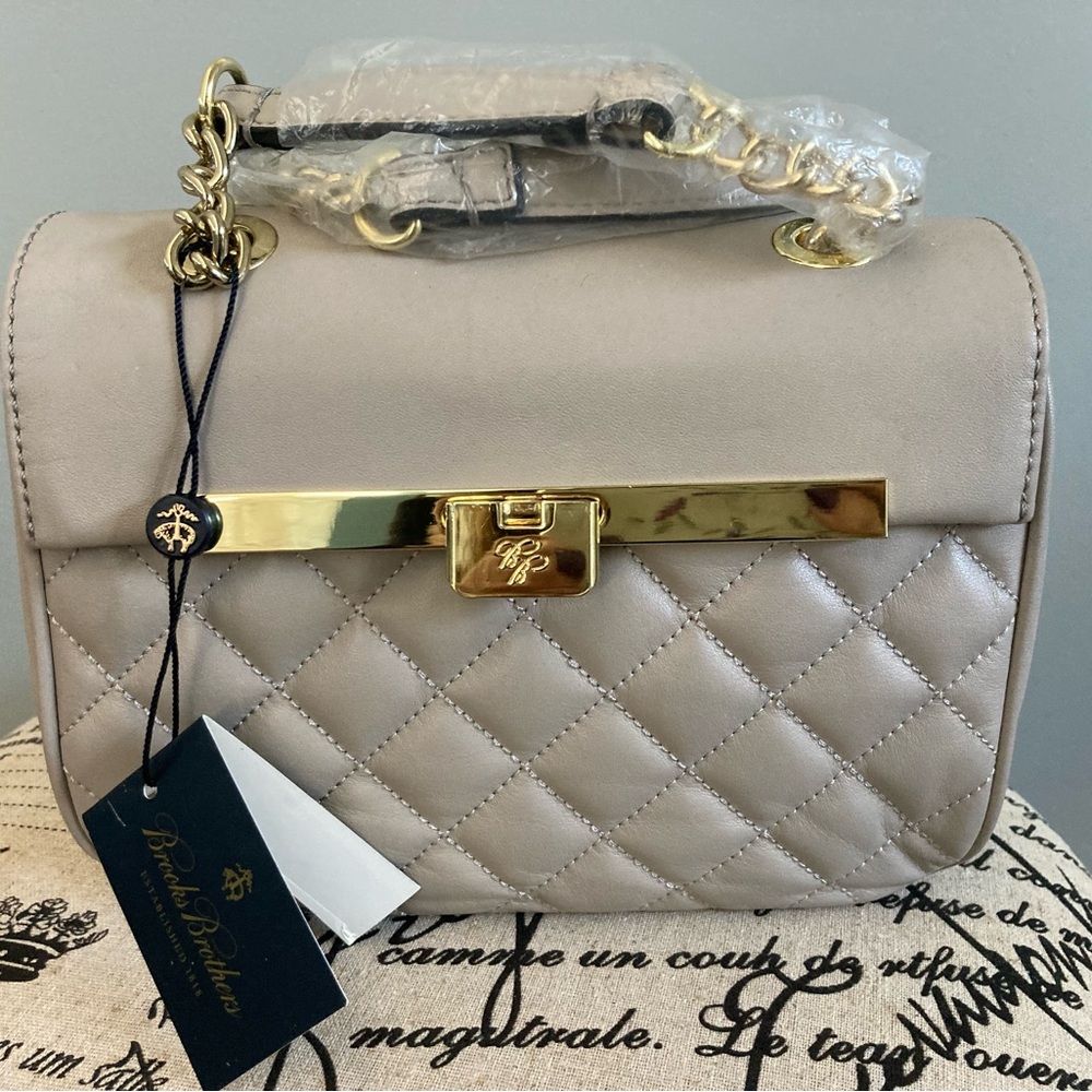 NWT Brooks Brothers leather handbag